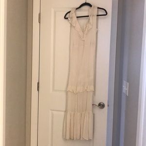 Billabong white maxi dress lace up